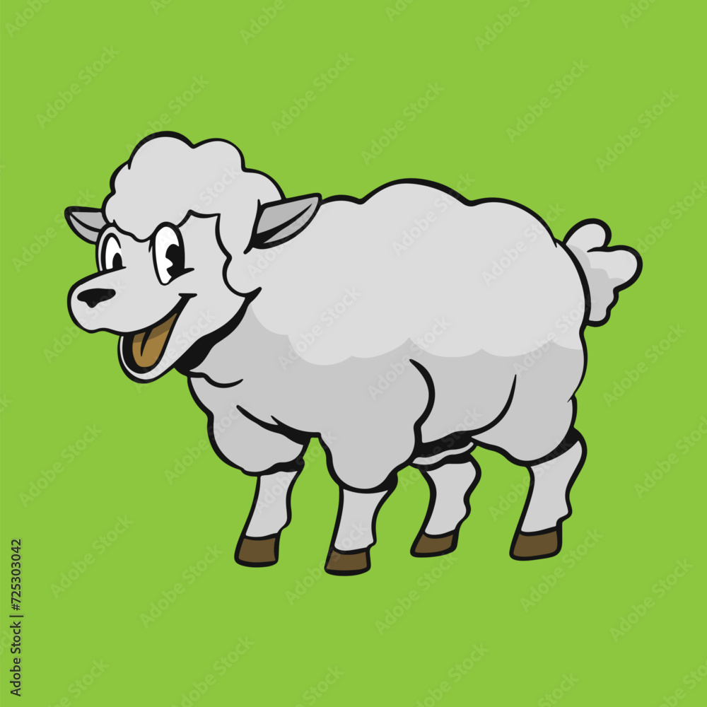 Obraz premium sheep cartoon vector illustration