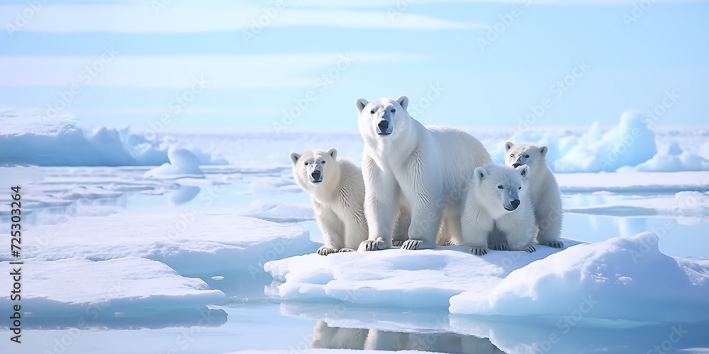 A Polar bears Family , Mother's Day, Mom. Animal wild life, World wild life. A Polar bears Family , Mother's Day, Mom. Animal wild life, World wild life.