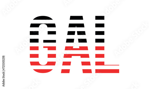 GAL three initial letter iconic line negative space minimal logo design vector template. monogram, abstract, wordmark, business, typography, minimalist, brand, company, flat, modern, unique, simple