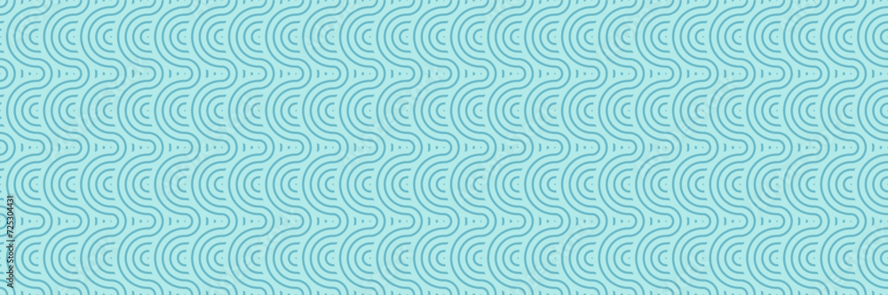 Light Blue Aqua Swirls Background, Modern Symmetrical Asian Pattern for Fashion and Trendy Textile Design