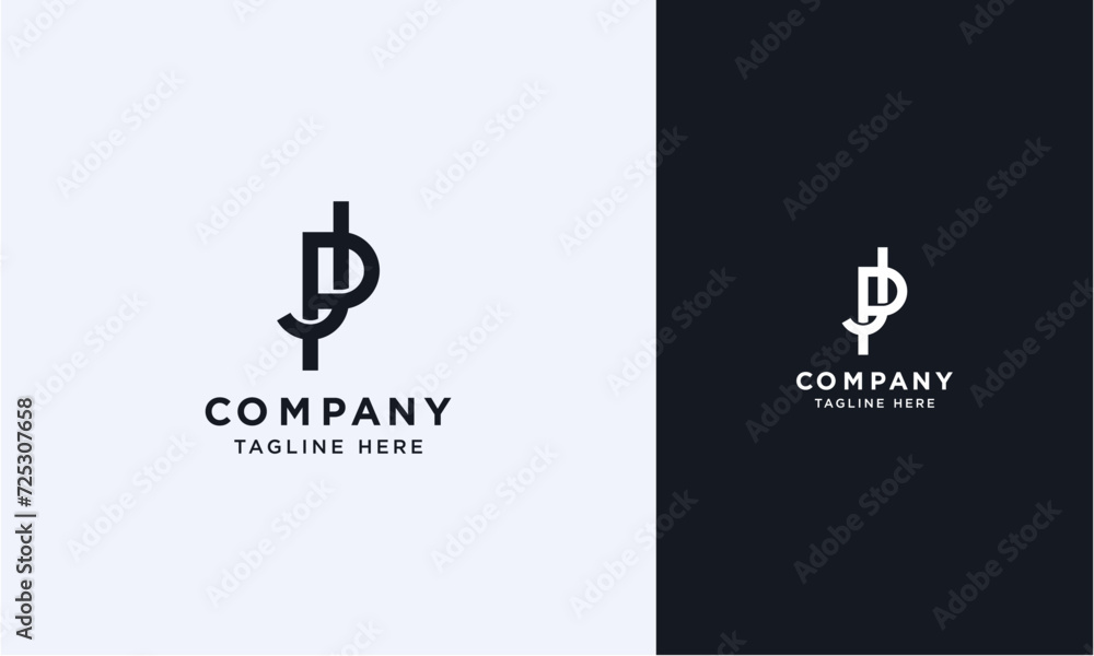 JP or PJ initial logo concept monogram,logo template designed to make your logo process easy and approachable. All colors and text can be modified