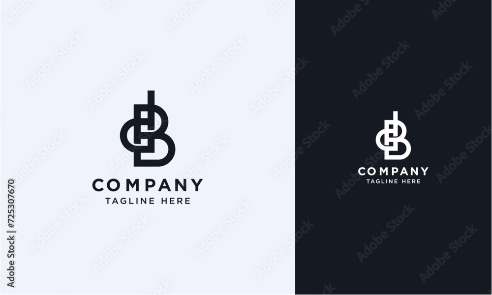 BD or DB initial logo concept monogram,logo template designed to make ...