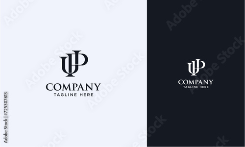 UP initial logo concept monogram,logo template designed to make your logo process easy and approachable. All colors and text can be modified photo