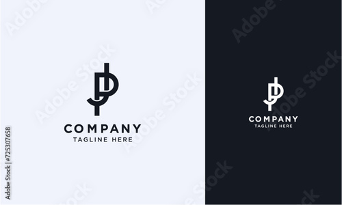 JP or PJ initial logo concept monogram,logo template designed to make your logo process easy and approachable. All colors and text can be modified