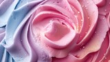 Mesmerizing close-up of a frosting swirl with diverse colors, a sweet and visually captivating dessert, Ai Generated.