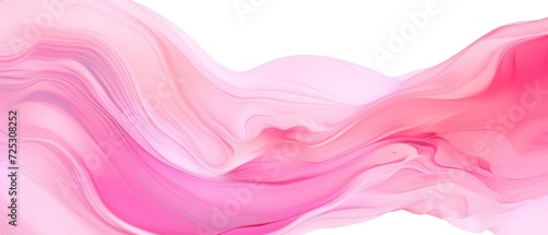 Abstract pastel pink acrylic paint flowing gracefully over a pristine white background, a soothing visual, Ai Generated.