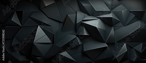 Create a dramatic impact with this abstract dark black and gray texture background for a stunning banner panorama, Ai Generated. © Crazy Juke