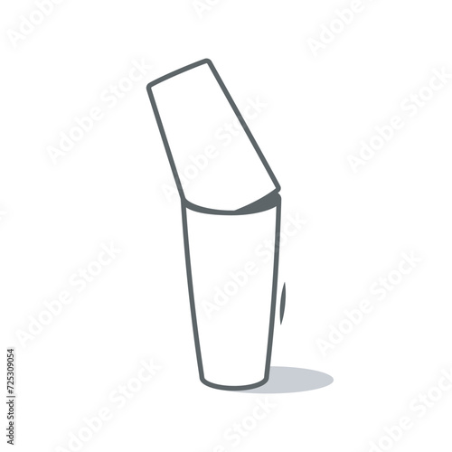 Cocktail Shaker Metal Material Barmen Tool Vector. Shaker Bar Equipment For Prepare And Shake Alcoholic Or Delicious Drinks.