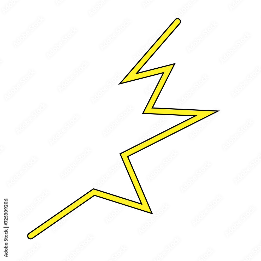 Doodle trendy memphis retro style comic 80s-90s zigzag shape