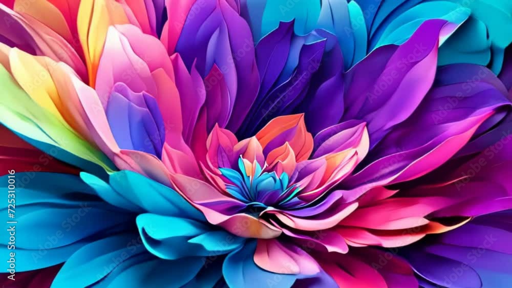 Colorful abstract flower. AI Colorful abstract flower. AI