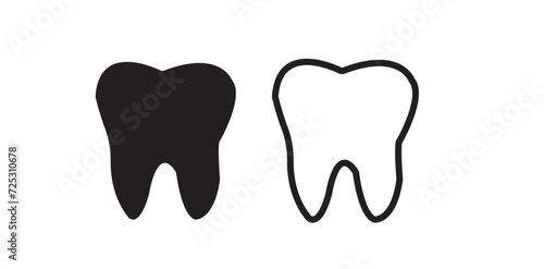 Tooth shape symbol vector icon