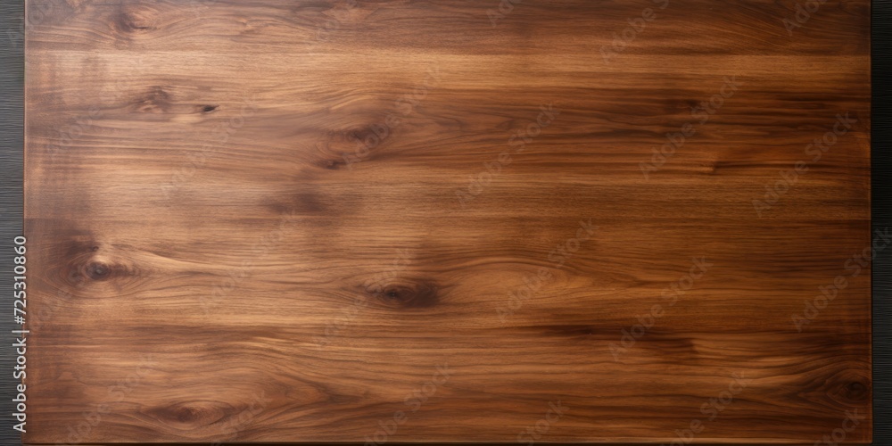 Top-down view of an isolated corner of an empty wooden table, with a clipping path. - obrazy, fototapety, plakaty 