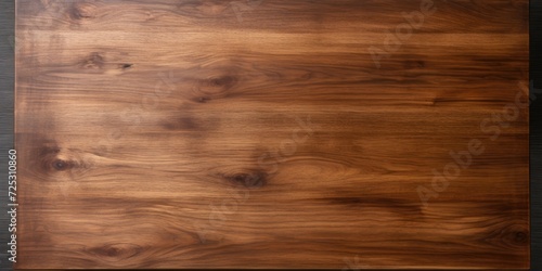 Top-down view of an isolated corner of an empty wooden table, with a clipping path. photo