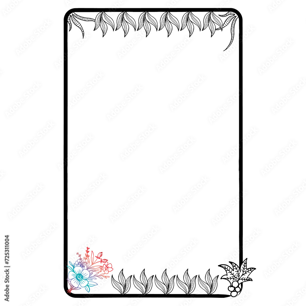 Obraz premium frame with flowers