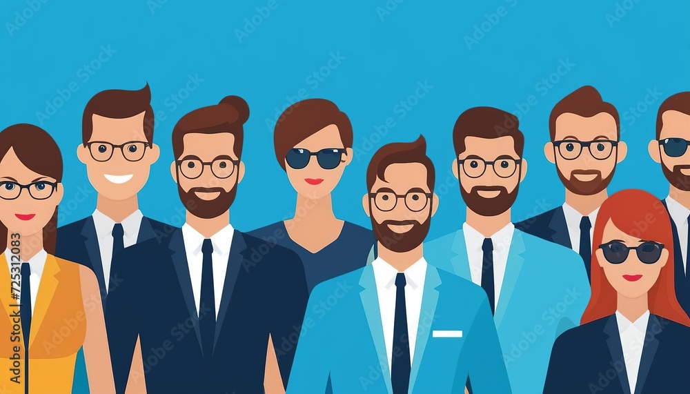 Graphic Design Illustration of People Icon in Flat Style Graphic Design Illustration of People Icon in Flat Style
