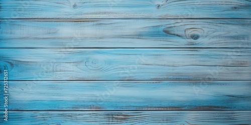 Trendy background with light blue wooden table texture.