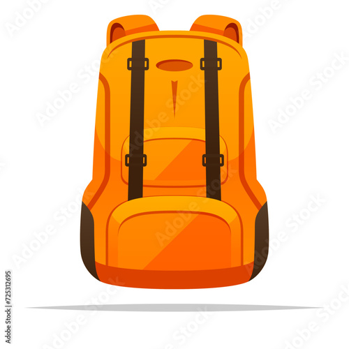 Hiking backpack vector isolated illustration