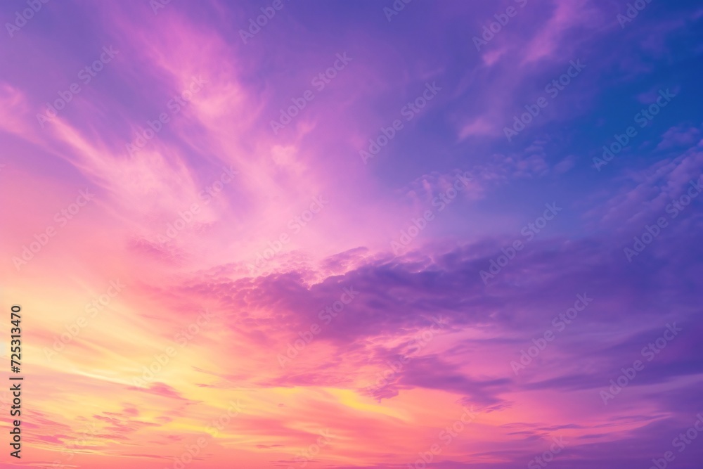 Colorful sunset twilight sky