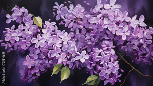 purple lilac flowers