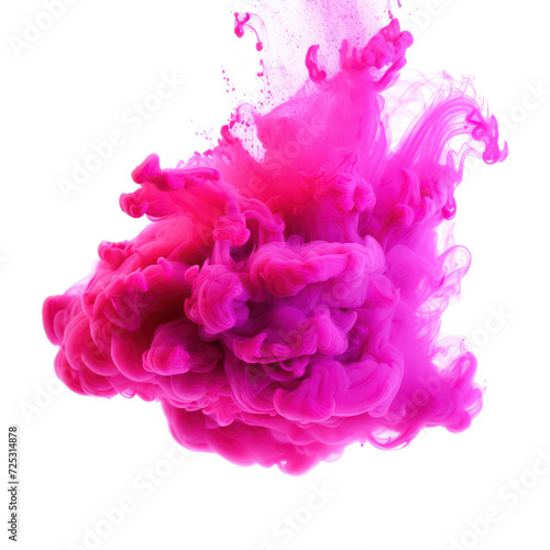Abstract pink smoke cloud on transparent png. 