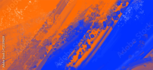 Abstract Blue Orange paint Background. Vector illustration design