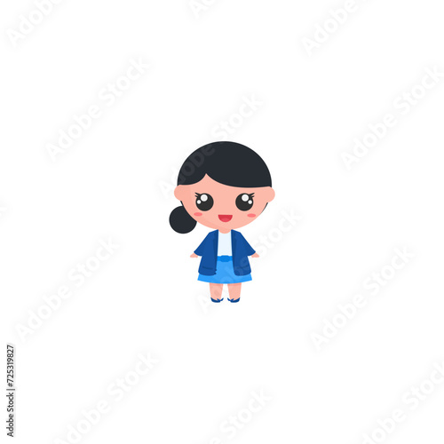 set of small children posing in blue clothes blue