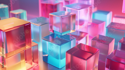 Translucent gradients cubes
