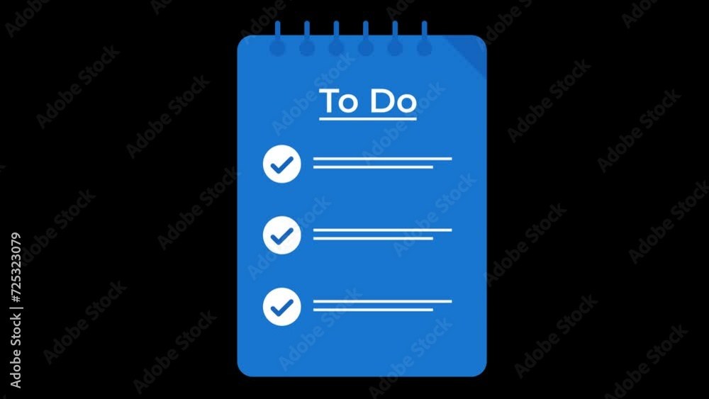 To do note pad Animation with transparent background To do note pad Animation with transparent background