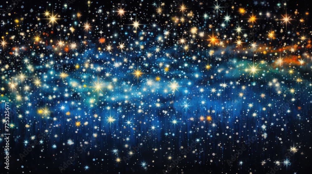 Vibrant Cosmic Nebula and Starfield Vibrant Cosmic Nebula and Starfield