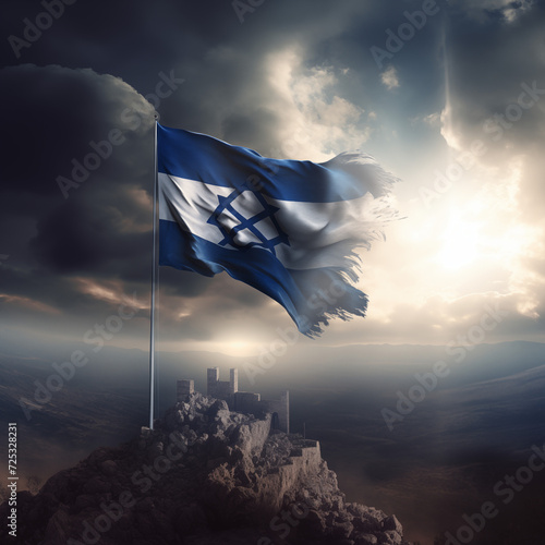 Israel flag cinematic 