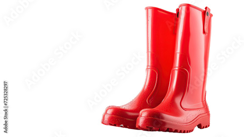 rubber boots isolated on transparent background
