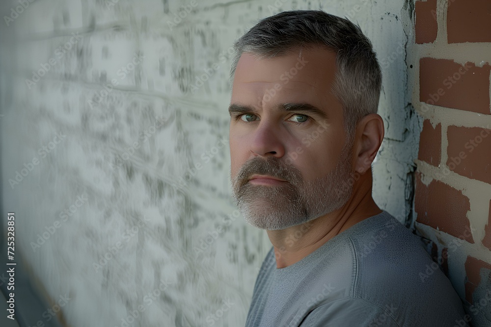 confident handsome healthy mature man, middle aged male model isolated on studio background advertising skin care concept. generative AI confident handsome healthy mature man, middle aged male model isolated on studio background advertising skin care concept. generative AI