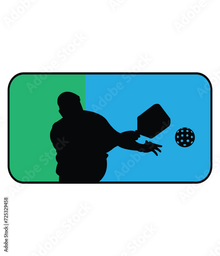 Pickleball Logo Vector. You can use it as club logo, banner design etc.