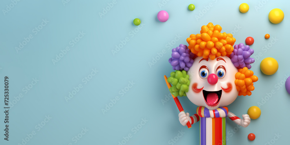 April fool day with a colorful comedian Joker April fool day with a colorful comedian Joker