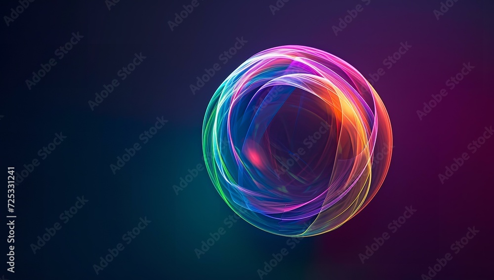 a transparent glass ball resting on a smooth surface. Vibrant rainbow hues reflected from the surrounding area add a touch of color and dimension a transparent glass ball resting on a smooth surface. Vibrant rainbow hues reflected from the surrounding area add a touch of color and dimension