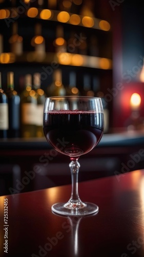 Red wine at the bar