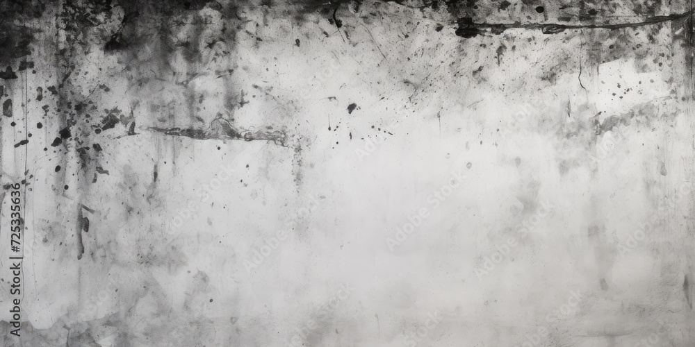 Fototapeta premium Modified close-up photograph of wall surface with abstract black and white grunge backdrop, related to contemporary interior design, architecture, or technology.