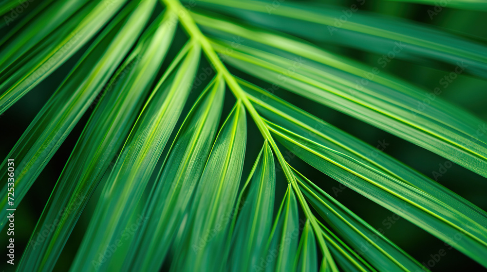 Green palm leaf close-up. Natural background and texture for design. Green palm leaf close-up. Natural background and texture for design.