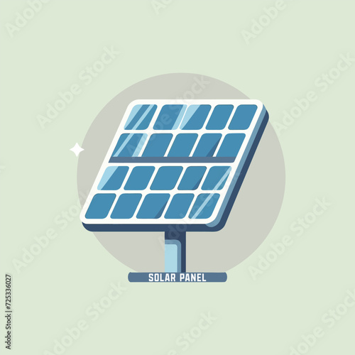 Solar panel photovoltaic cells battery energy power supply from the sunlight