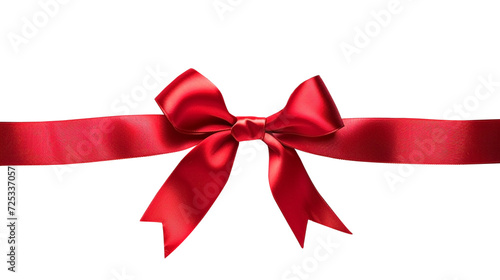 red ribbon isolated on transparent background