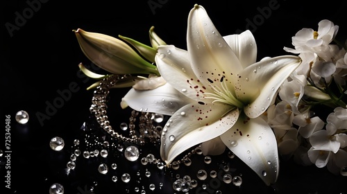 white lily on black © Татьяна Яровенко