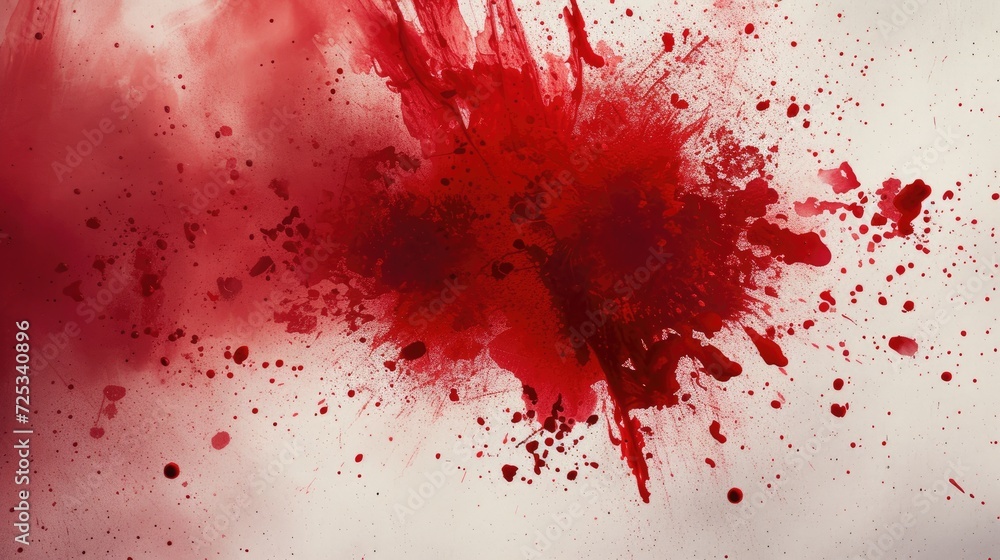 Blood splatter isolated. Generative AI