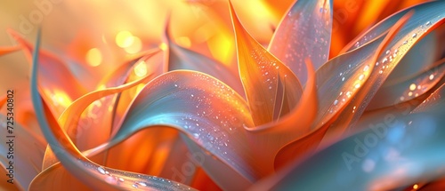 Sunset Serenade: Aloe leaves sway under the golden hues of a setting sun, casting a warm glow.