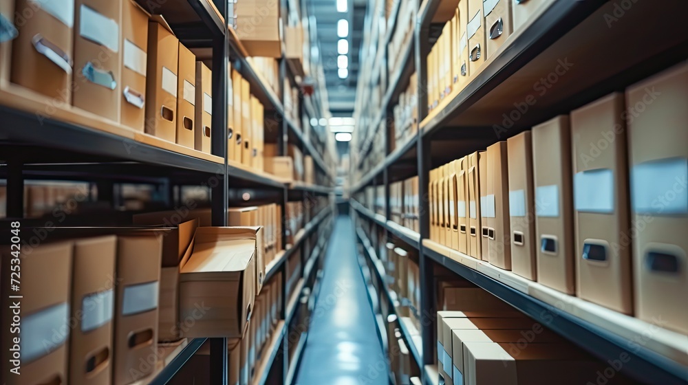 Fototapeta premium Document management system. Generative AI