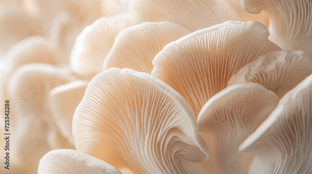Oyster Mushroom Texture Closeup Oyster Mushroom Texture Closeup