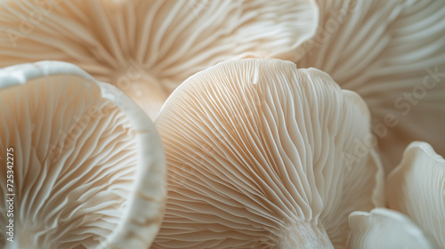 Oyster Mushroom Texture Closeup