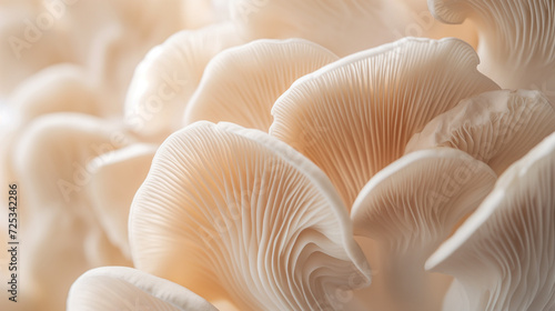 Oyster Mushroom Texture Closeup