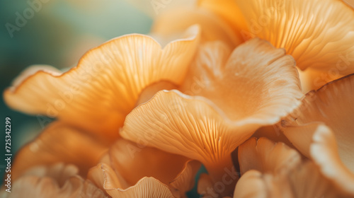 Chanterelles Mushroom Texture Closeup