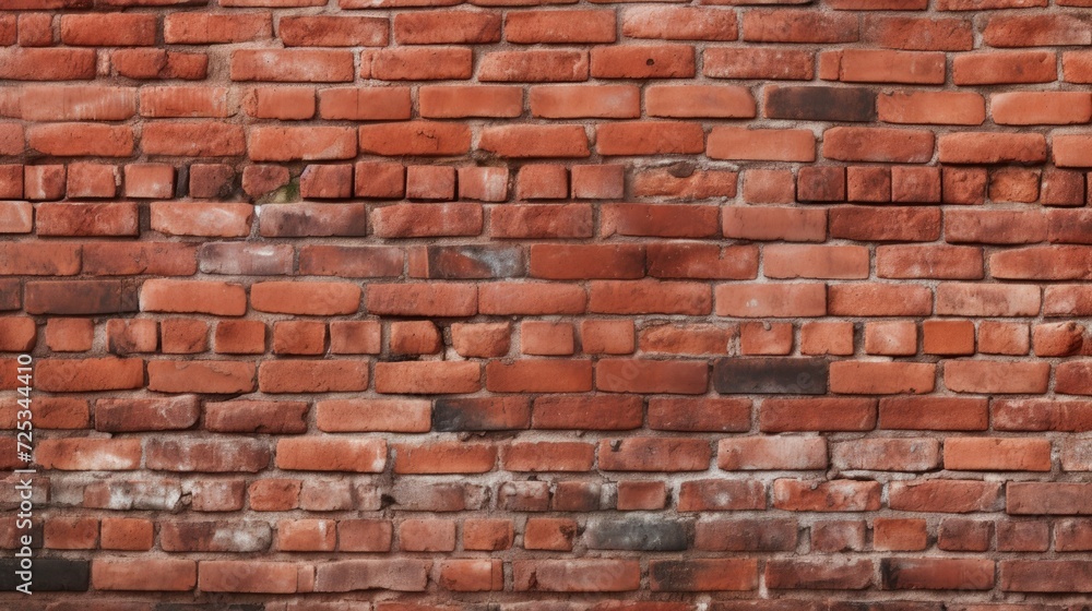 Red brick wall texture. Generative AI Red brick wall texture. Generative AI