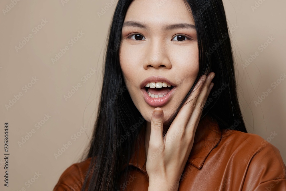 Woman hair asian beauty glamour fashion portrait Woman hair asian beauty glamour fashion portrait